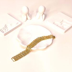 Xuping Taş Detaylı Gold Zincir Bileklik